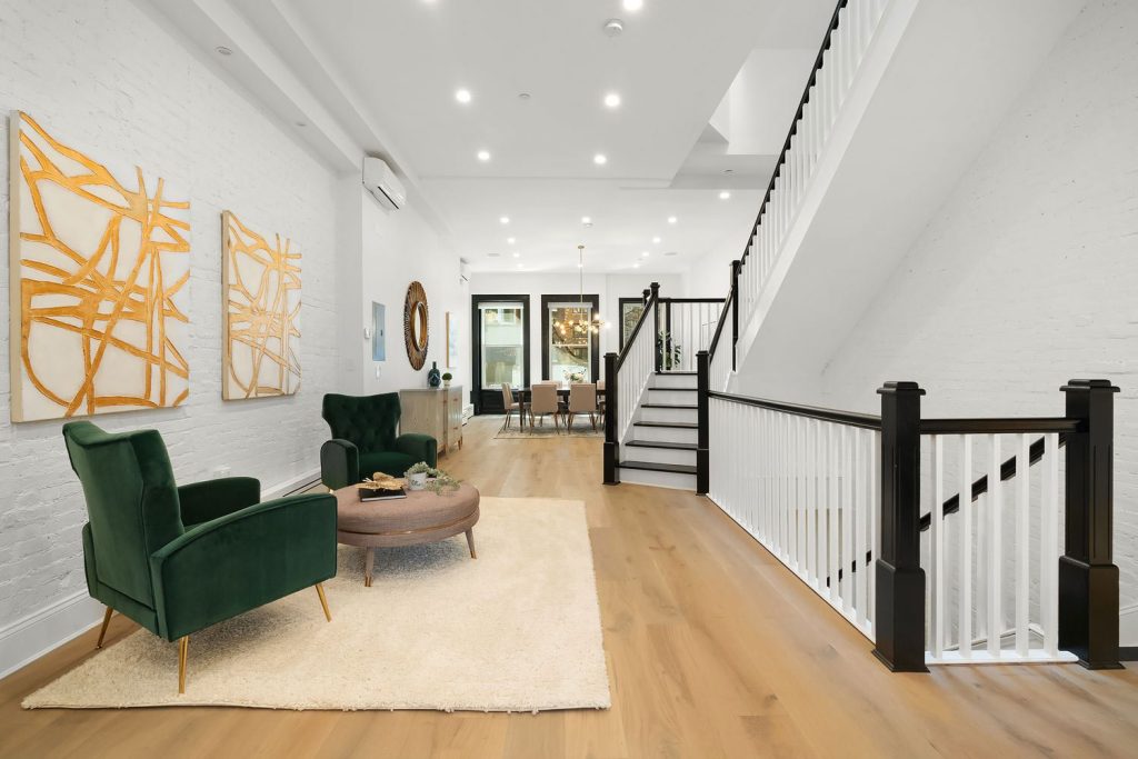 Entryway to a remodeled Manhattan apartment