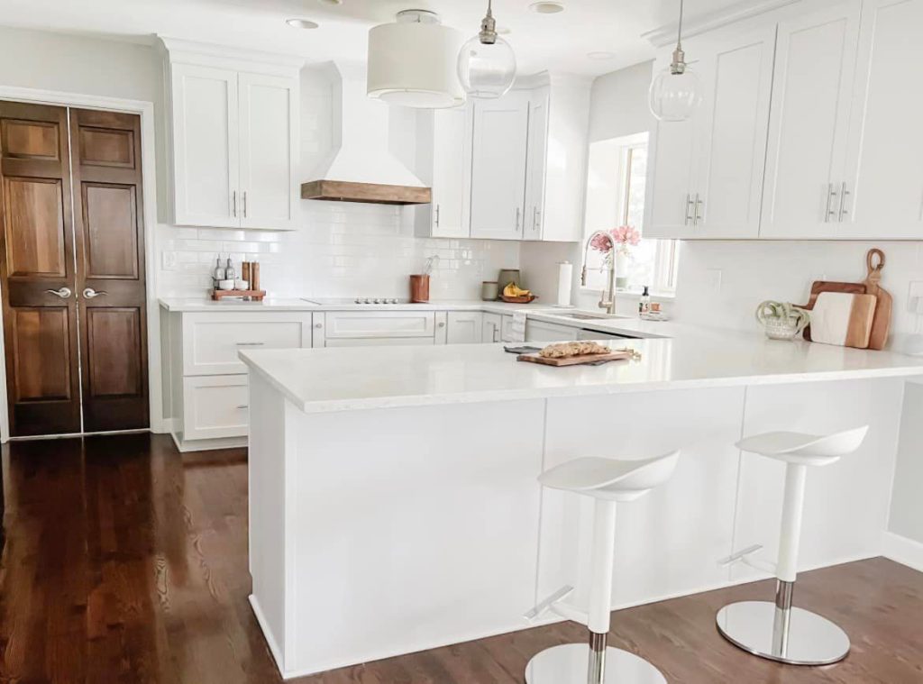 Pristine white kitchen remodel