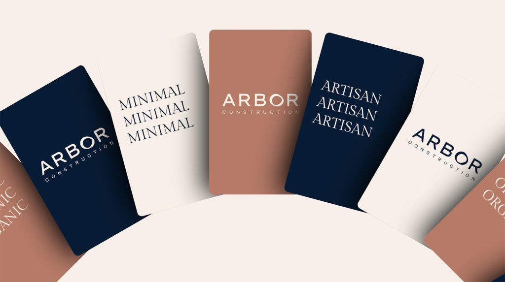 Arbor Construction branding colors and theme by Nover Marketing