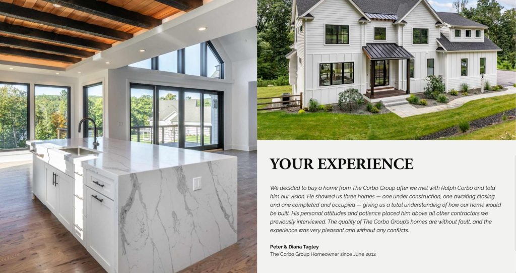 Corbo Group construction website experience section