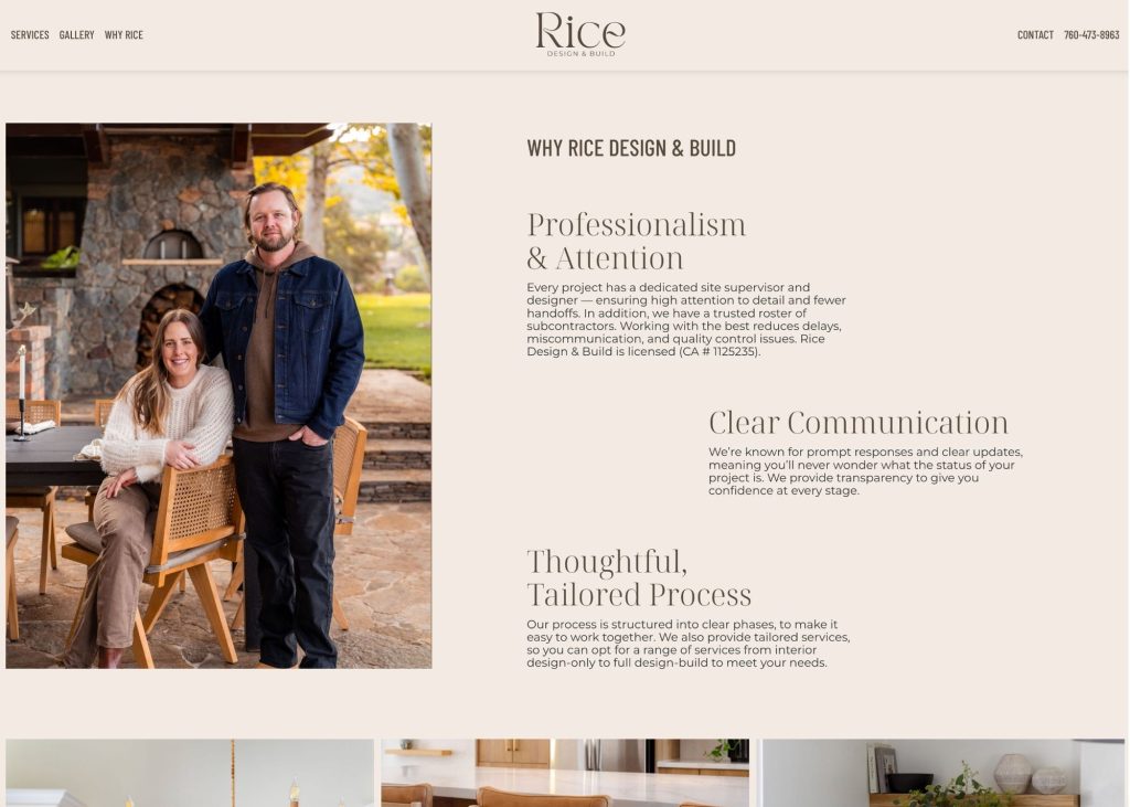 Construction website design by Nover Marketing