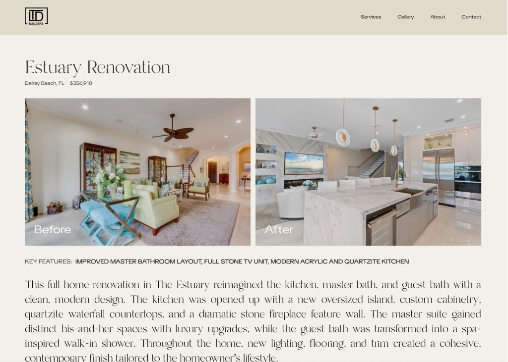 Construction website design by Nover Marketing